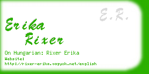 erika rixer business card